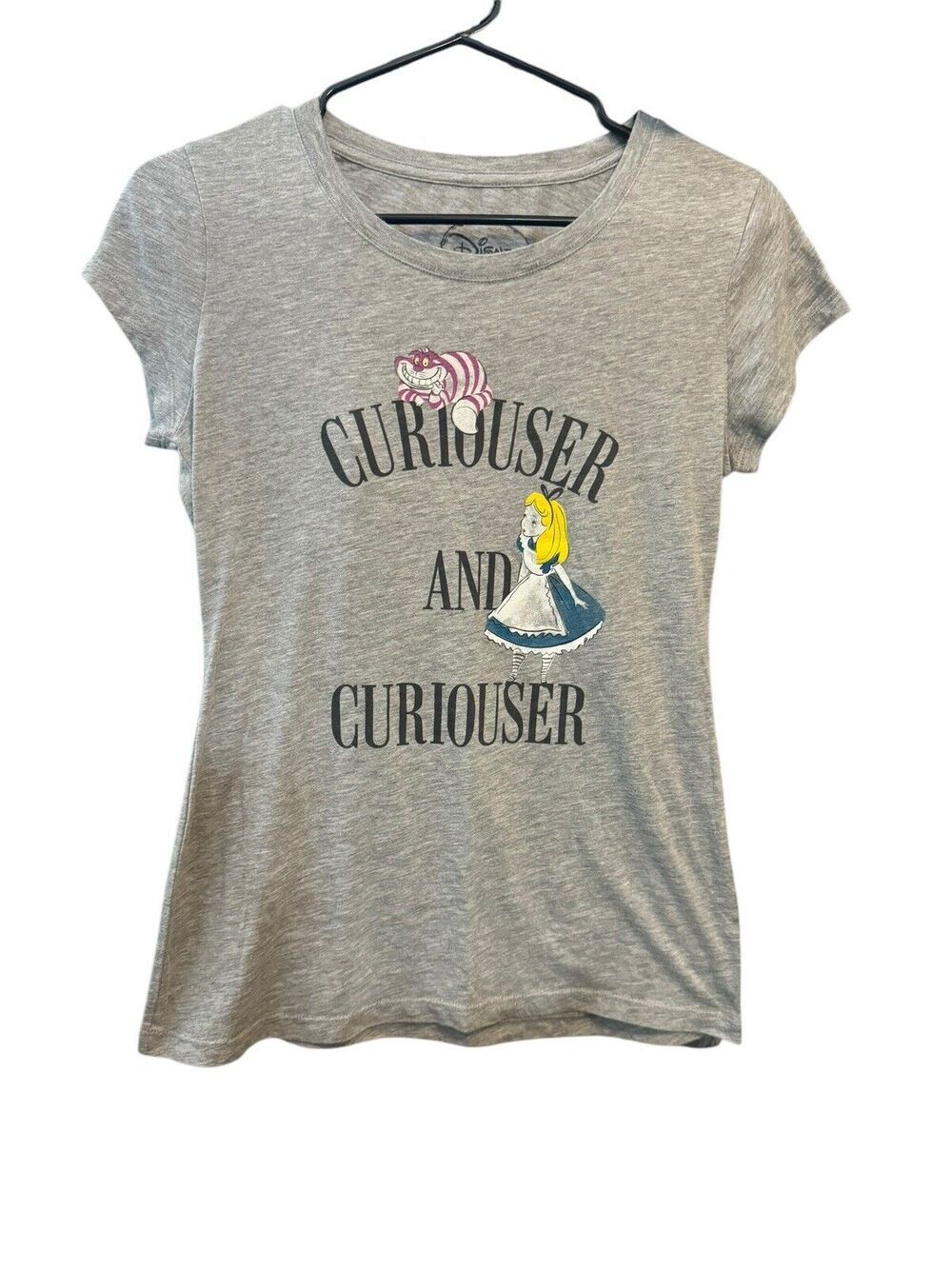 Disney Alice In Wonderland Curiouser And Curiouser Cheshire Cat Shirt 7/9